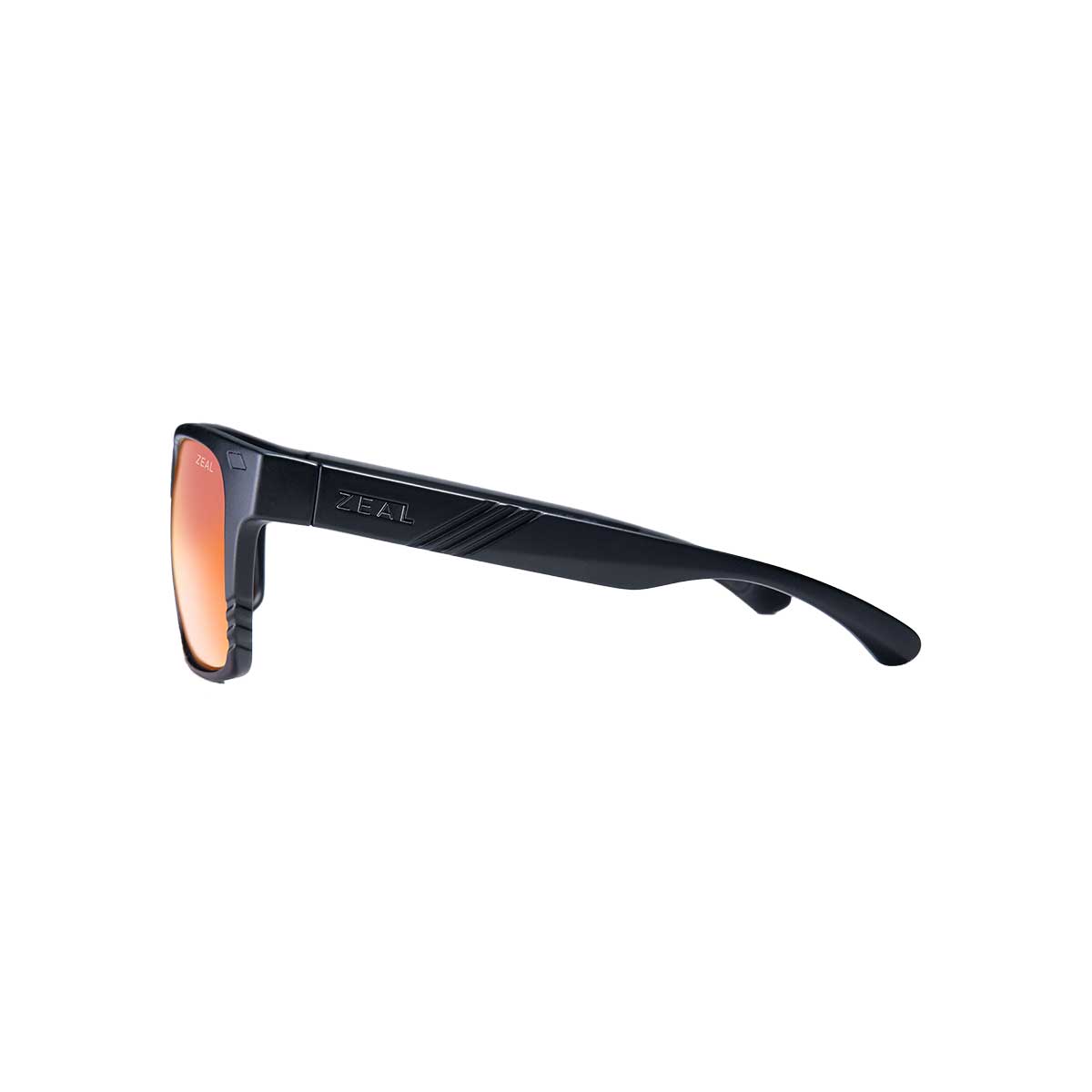 Zeal Brewer Sunglasses Polarized in Matte Black with Ellume Phoenix